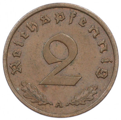 2 рейхспфеннига 1938 года A Германия
