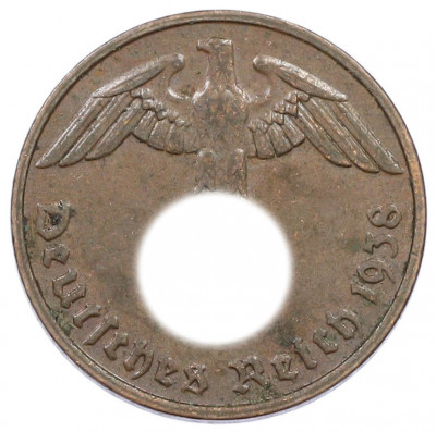 2 рейхспфеннига 1938 года G Германия