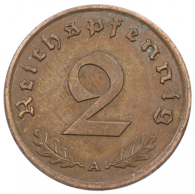 2 рейхспфеннига 1940 года A Германия