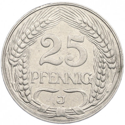 25 пфеннигов 1910 года J Германия