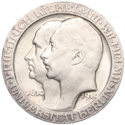 3 марки 1910 года Германия (Пруссия) «Берлинский университет»