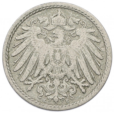 5 пфеннигов 1900 года E Германия