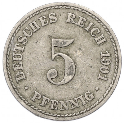 5 пфеннигов 1901 года A Германия