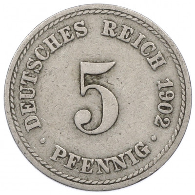 5 пфеннигов 1902 года A Германия