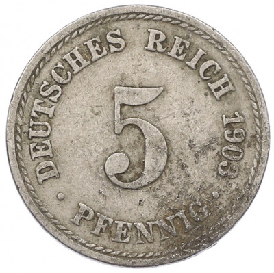5 пфеннигов 1903 года A Германия