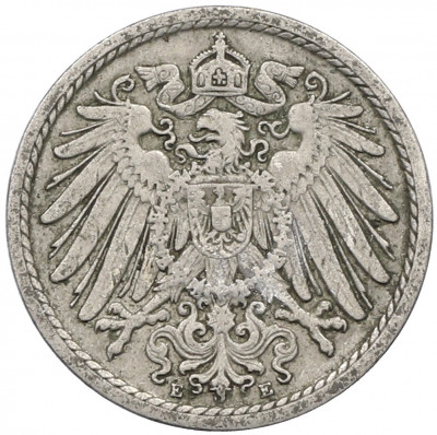 5 пфеннигов 1908 года E Германия