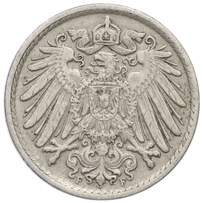 5 пфеннигов 1911 года F Германия