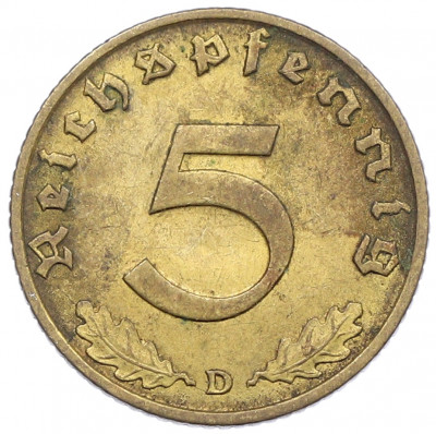 5 рейхспфеннигов 1937 года D Германия