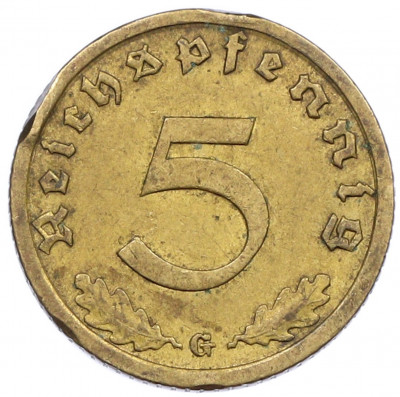 5 рейхспфеннигов 1937 года G Германия