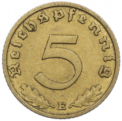 5 рейхспфеннигов 1938 года E Германия