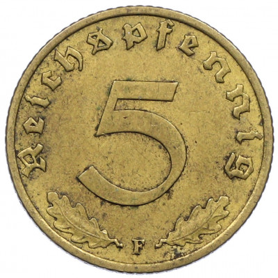 5 рейхспфеннигов 1938 года F Германия