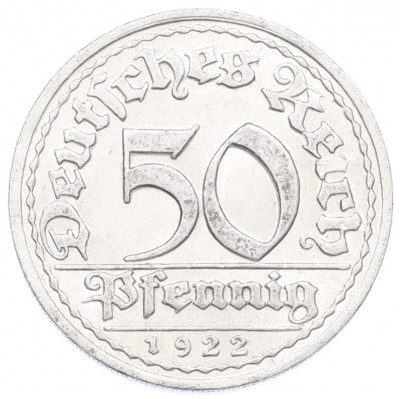 50 пфеннигов 1922 года D Германия