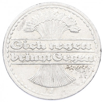 50 пфеннигов 1922 года J Германия