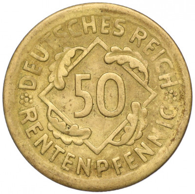 50 рентенпфеннигов 1924 года D Германия