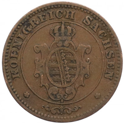 1 пфенниг 1863 года Саксония