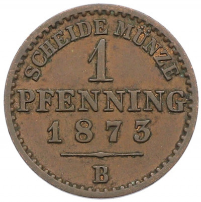 1 пфенниг 1873 года B Пруссия