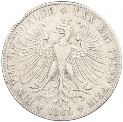 1 союзный талер 1860 года Франкфурт