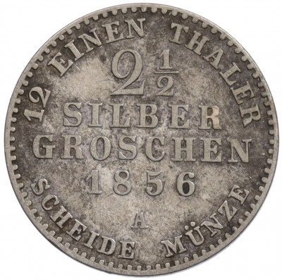 2 1/2 серебряного гроша 1856 года A Пруссия
