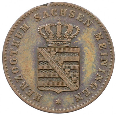 2 пфеннига 1863 года Саксен-Мейнинген