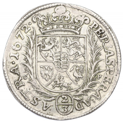 2/3 таллера 1672 года Шлейзвиг-Гольштейн-Готторп