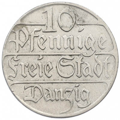 10 пфеннигов 1923 года Данциг