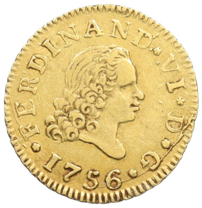 1/2 эскудо 1756 года Испания