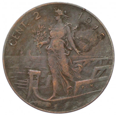 2 чентезимо 1915 года Италия