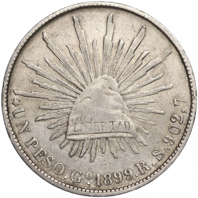 1 песо 1899 года Мексика