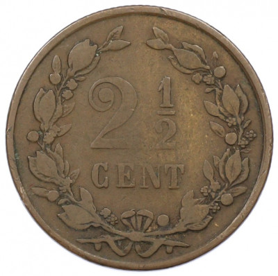 2 1/2 цента 1886 года Нидерланды