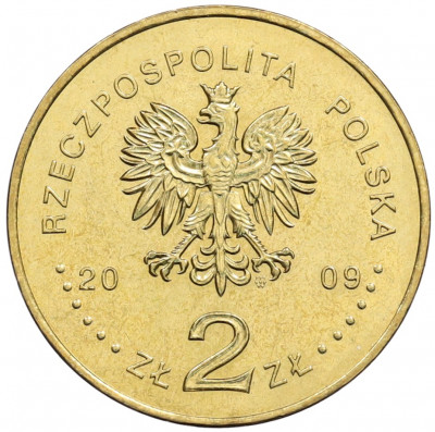 2 злотых 2009 года Польша «25 лет со дня смерти блаженного Ежи Попелушко»