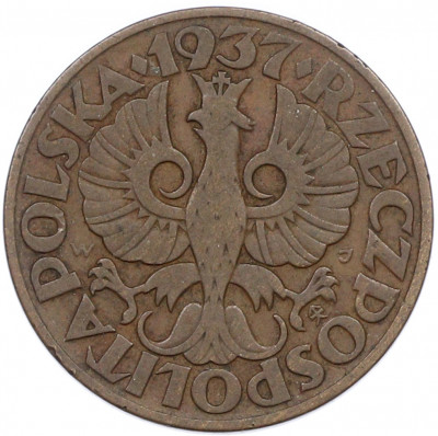 5 грошей 1937 года Польша