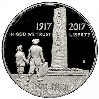 1/2 доллара (50 центов) 2017 года S США «100 лет организации Boys Town»