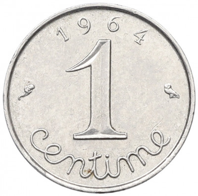 1 сантим 1964 года Франция