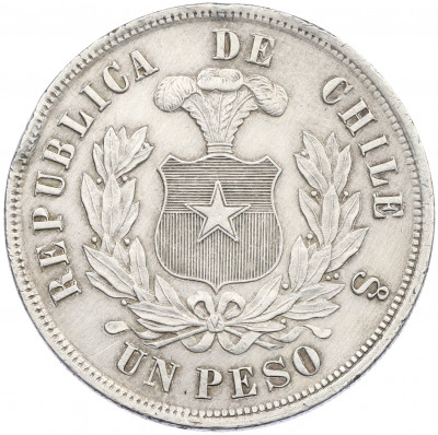 1 песо 1883 года Чили