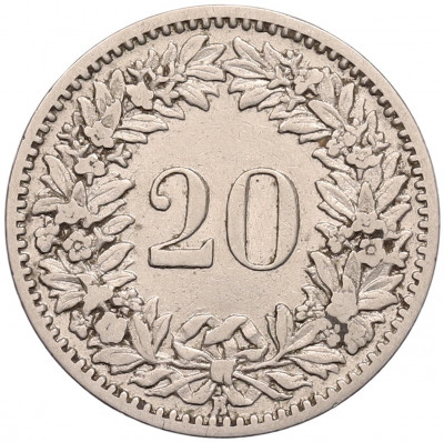 20 раппенов 1907 года Швейцария