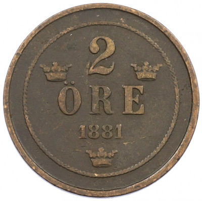 2 эре 1881 года Швеция