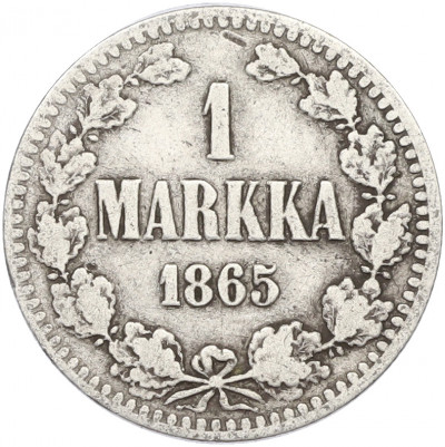 1 марка 1865 года Русская Финляндия