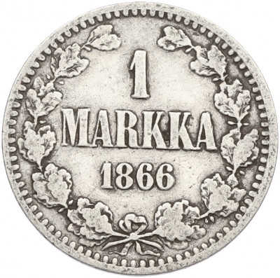 1 марка 1866 года Русская Финляндия