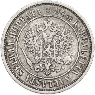 1 марка 1874 года Русская Финляндия