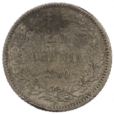 25 пенни 1890 года Русская Финляндия