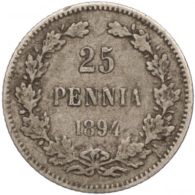 25 пенни 1894 года Русская Финляндия