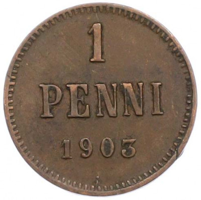 1 пенни 1903 года Русская Финляндия