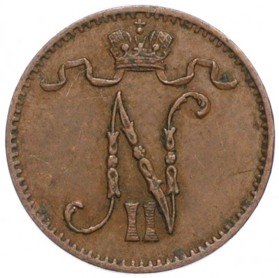 1 пенни 1908 года Русская Финляндия