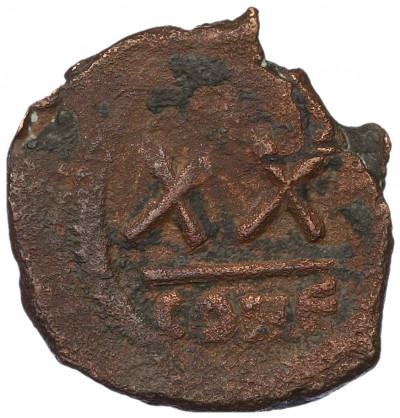 1/2 фоллиса 602-610 года Византия — Фока