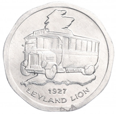 Транспортный жетон «Leyland Lion — 50 пенсов» Великобритания