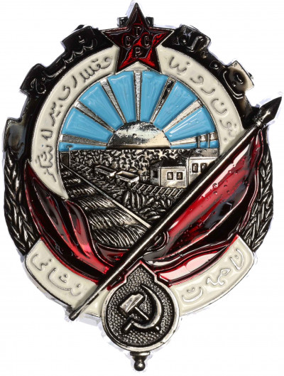 Знак «Орден Трудового Красного Знамени Туркменской ССР» (Муляж)