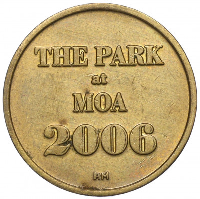 Игровой жетон «PlayZone arcade — the park at Moa» 2006 года США