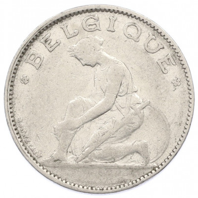 1 франк 1922 года Бельгия (Надпись на французском — BELGIQUE)