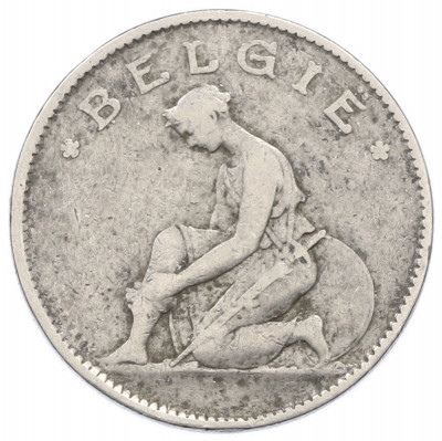 1 франк 1923 года Бельгия (Надпись на голландском — BELGIE)