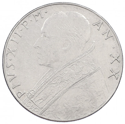 100 лир 1958 года Ватикан